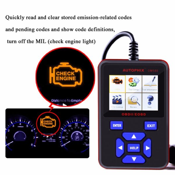 AUTOPHIX OBDMATE OM580 Auto Scanner OBDII Code Read Scanner - Image 9