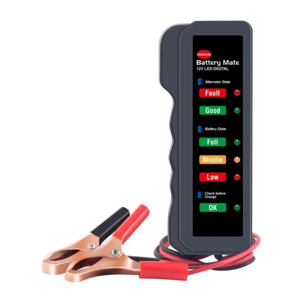 KINGBOLEN BM310 12V Battery Tester Digital Alternator Tester 6 LED Display Car Diagnostic Tool Auto Battery Tester Analyzer