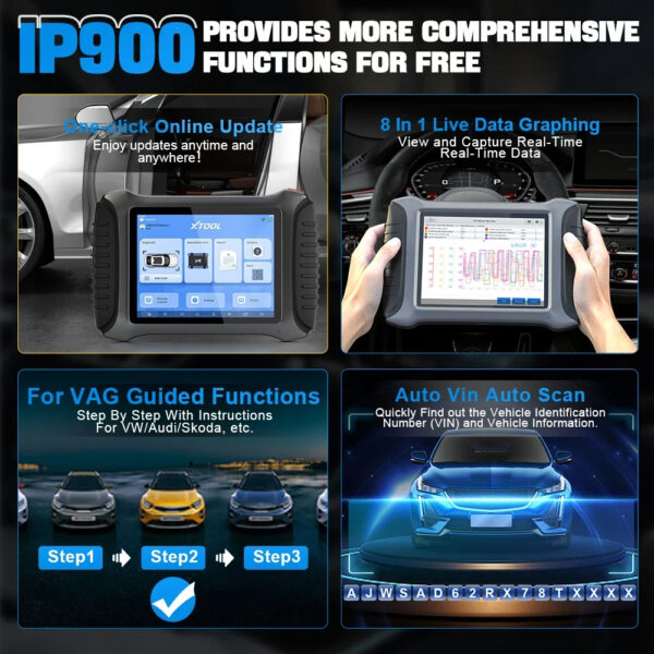 XTOOL InPlus IP900 Car Diagnostic Tools Key Programming Automotive Scanner Bidirectional ECU Coding DoIP CAN FD FCA PK XTOOL D8S - Image 12