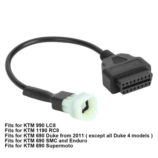 6Pin to 16Pin Motorcycle Adapter Cable OBD2 Cable for For KTM - Image 2