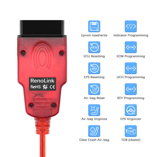 Renolink V2.10 OBD2 Renault ECU Programmer Programming Diagnostic Line - Image 2