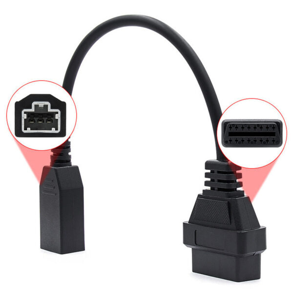 30cm 3 Pin OBD2 16Pin Lead Cable for Honda - Image 3