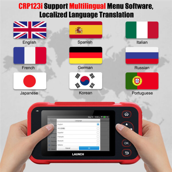 LAUNCH X431 CRP123i V2.0 Engine ABS SRS Transmission Car Diagnostic Tool OBD2 Scanner 4 System Scan+7 Reset Free Update - Image 4