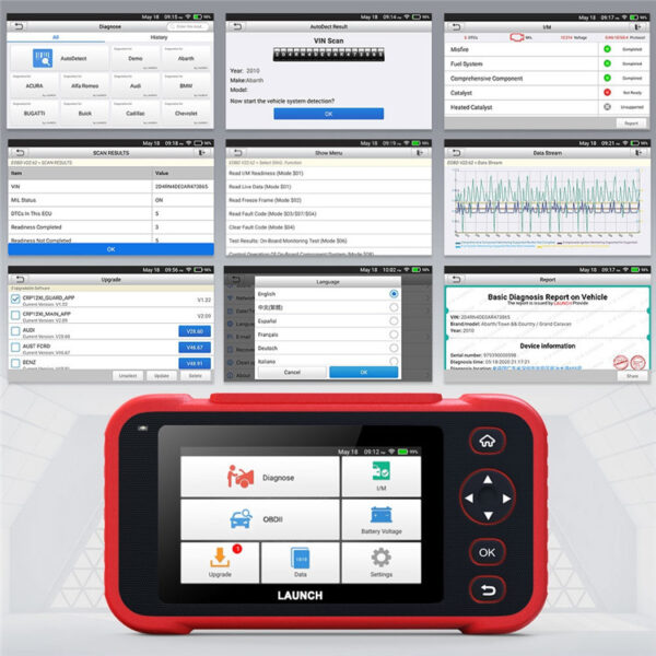 LAUNCH X431 CRP123i V2.0 Engine ABS SRS Transmission Car Diagnostic Tool OBD2 Scanner 4 System Scan+7 Reset Free Update - Image 5