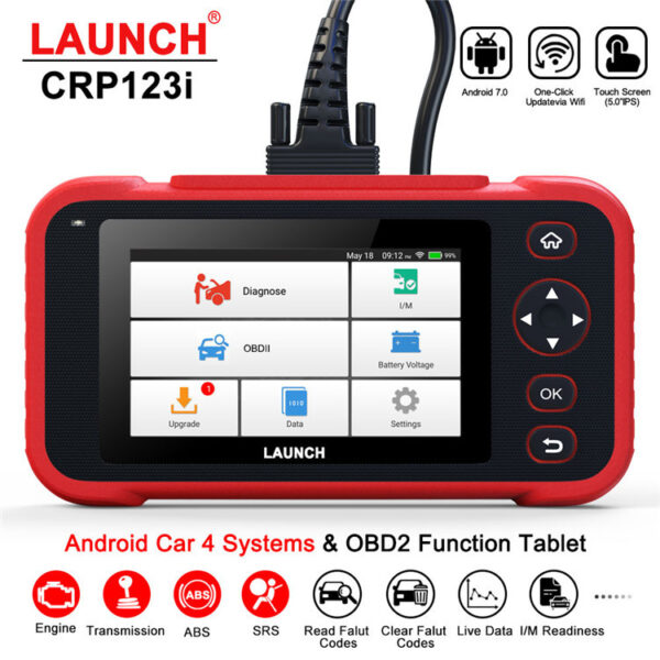 LAUNCH X431 CRP123i V2.0 Engine ABS SRS Transmission Car Diagnostic Tool OBD2 Scanner 4 System Scan+7 Reset Free Update - Image 6