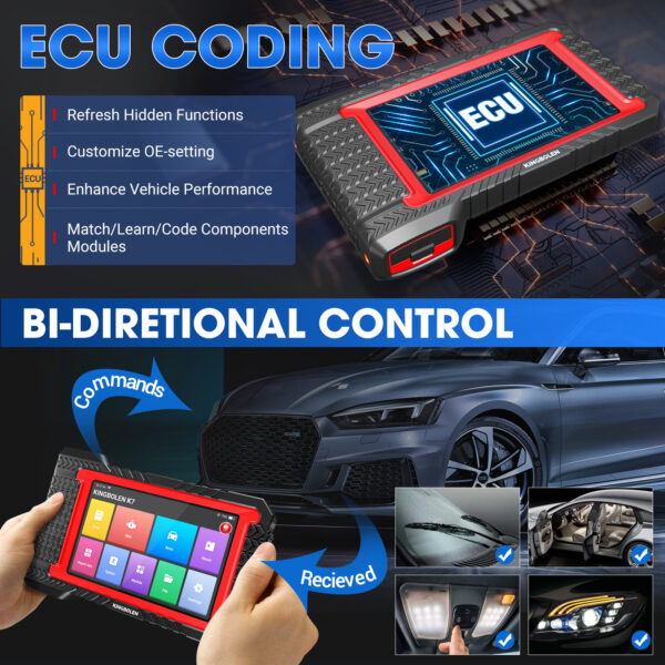 KINGBOLEN K7 All System Diagnostic Tool ECU Coding Active Test 31 Reset Function 7 inch Tablet HD Display PK MK808 LAUNCH X431 CRP919E - Image 4