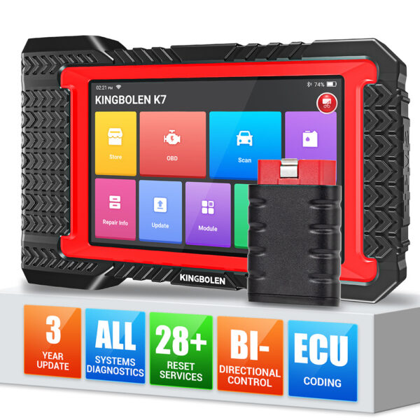 KINGBOLEN K7 All System Diagnostic Tool ECU Coding Active Test 31 Reset Function 7 inch Tablet HD Display PK MK808 LAUNCH X431 CRP919E - Image 2