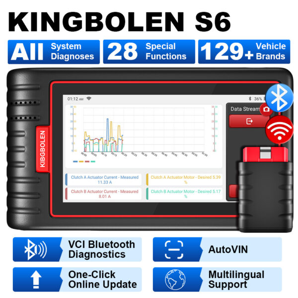 KINGBOLEN S6 Full System OBD2 Code Reader Professional Car Fault Detector Diagnostic Scanner - Image 2