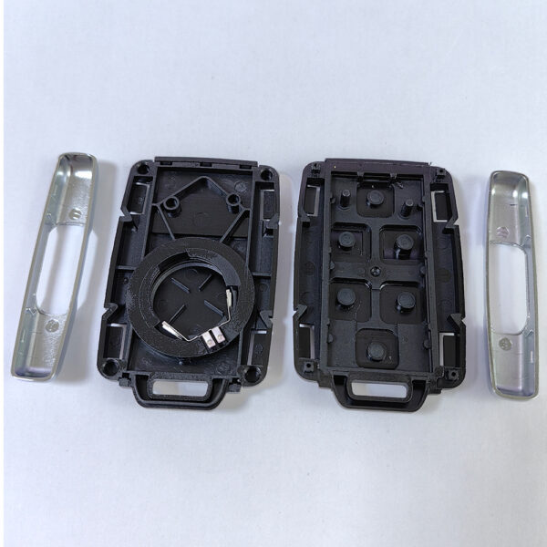 Universal 4-buttons Remote Car Key Shell Silver Metal Frame for 2015-2021 Chevrolet Colorado Silverrado GMC Canyon S - Image 3