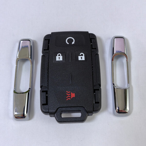 Universal 4-buttons Remote Car Key Shell Silver Metal Frame for 2015-2021 Chevrolet Colorado Silverrado GMC Canyon S - Image 4