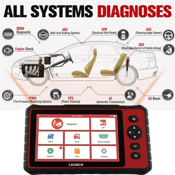 LAUNCH X431 CRP909C OBD2 Scanner Professional All System Car Diagnostic Tools IMMO ABS Oil A/F EPB 28 Reset - Image 6